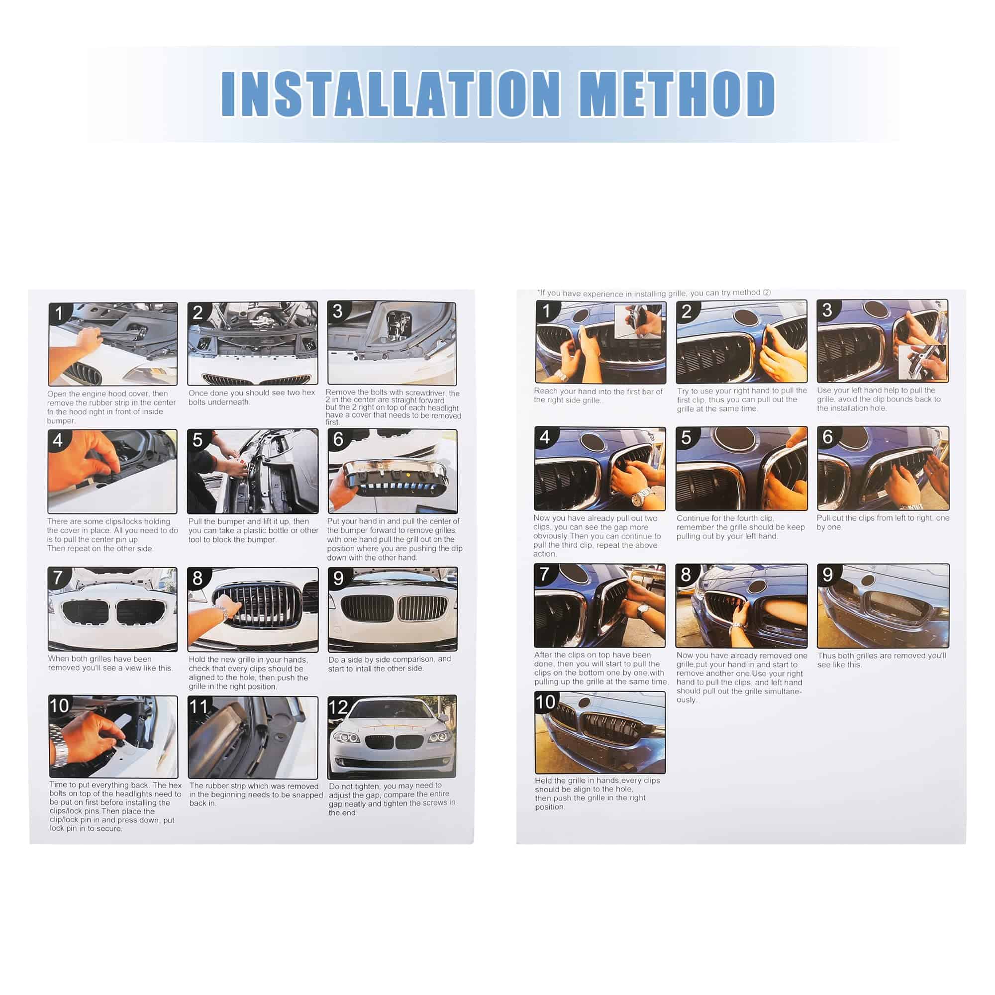 Rejilla frontal superior mate negra para parrilla BMW Serie - Imagen 9