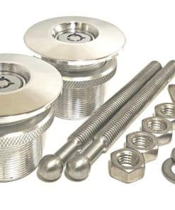 Kit de pasador de capó con botón de -Plata