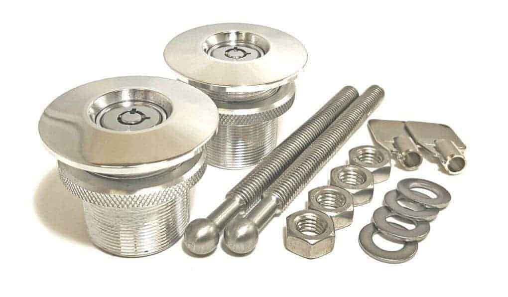 Kit de pasador de capó con botón de -Plata