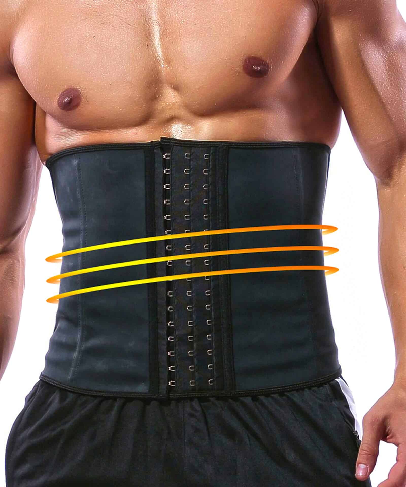 Corset de Cintura para Hombres de Látex GainKee con Huesos