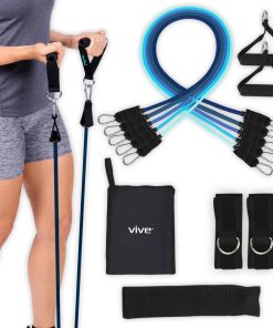 Vive Resistance Bands with Handles (11 Pcs) - Tube Rehab