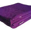 Toalla de Gimnasio y Yoga de Algodón Terry -Morado