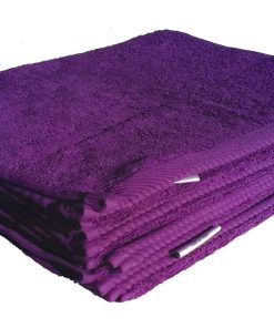 Toalla de Gimnasio y Yoga de Algodón Terry -Morado