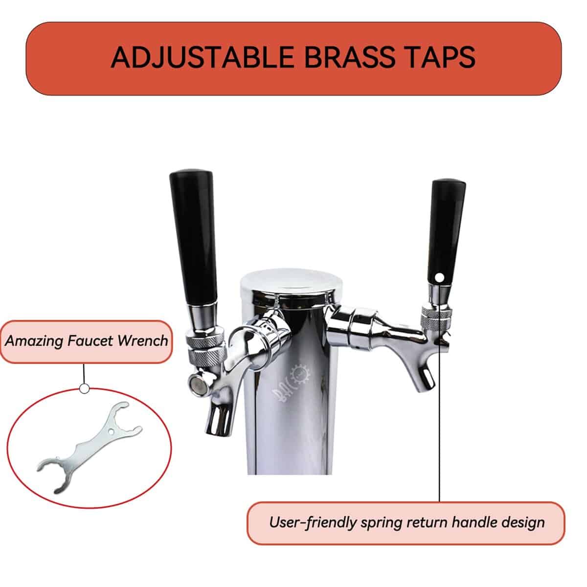 Kit de Conversión de Torre de Cerveza Kegerator de Doble - Imagen 4