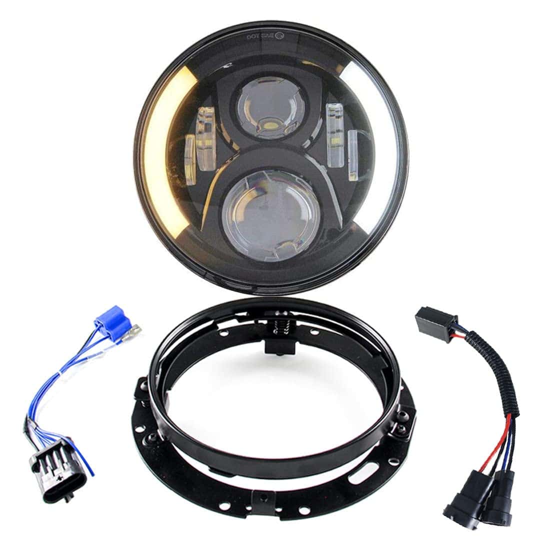 Faro LED redondo de 7" para motocicleta SKTYANTS con Luces
