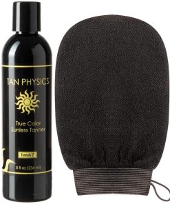 Bronceador sin sol de Tan Physics 8 oz con guante