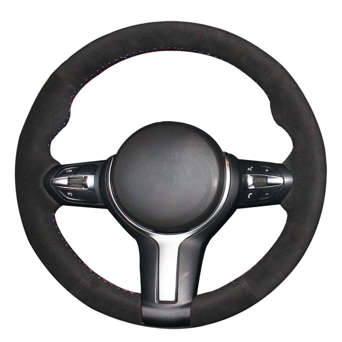 Cubierta de volante de coche de ante negro MEWANT (1.4 mm