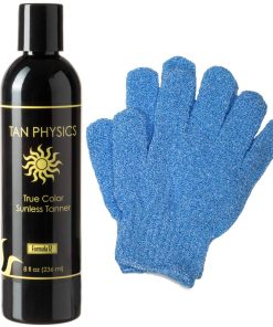 Tan Physics Sunless Tanner 8oz con Guantes Exfoliantes -