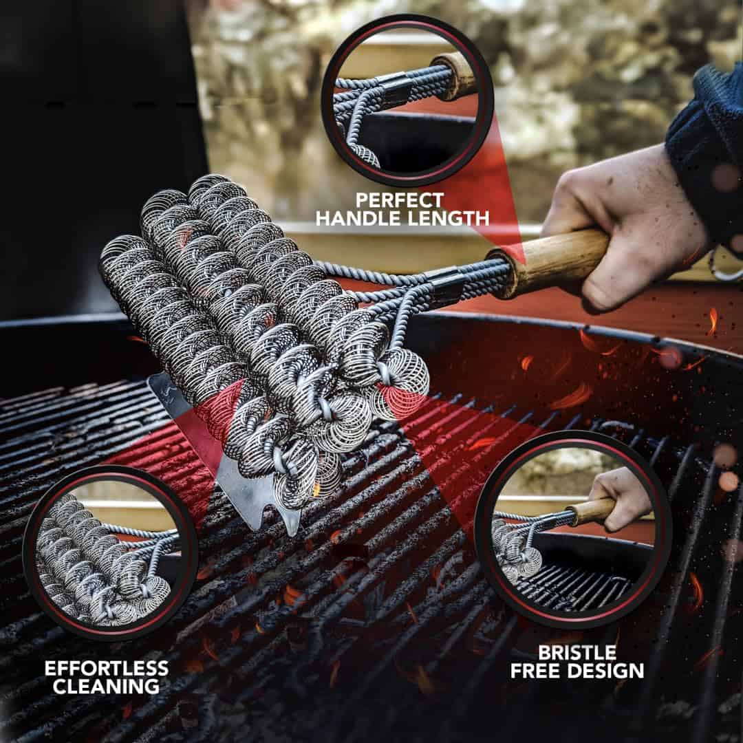 Cepillo de Parrilla BBQ-AID para Parrilla Exterior sin - Imagen 5