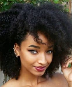 Extensiones de Cabello Afro Kinky Curly 4B 4C Clip in de 10