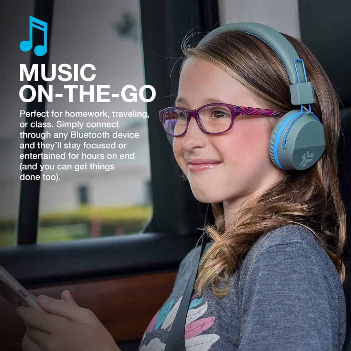 Audífonos Inalámbricos JLab JBuddies Studio para Niños, - Imagen 5