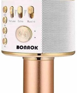 Micrófono de Karaoke Bluetooth Inalámbrico BONAOK, 3 en 1