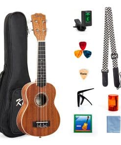 Kit de Iniciación para Ukulele 21 pulgadas Soprano Ukelele