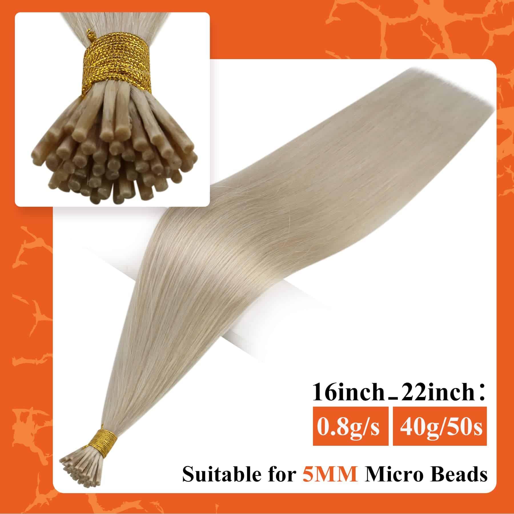 Extensiones de Cabello Humano Keratina Full Shine 20 - Imagen 3