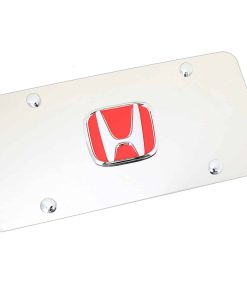 Placa de Licencia de Logo Au-TOMOTIVE GOLD para Honda (Rojo)