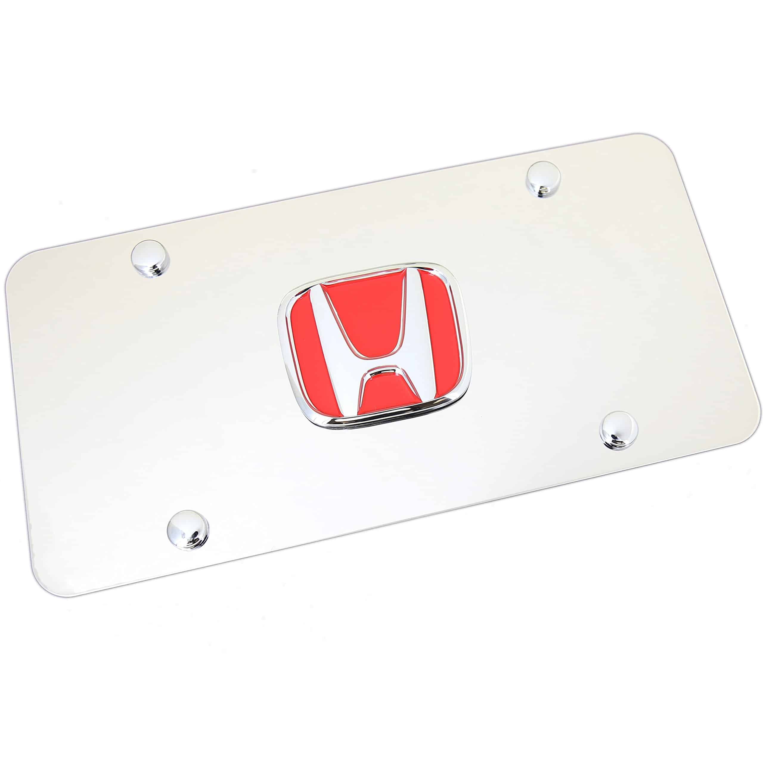 Placa de Licencia de Logo Au-TOMOTIVE GOLD para Honda (Rojo)