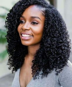 Extensiones de Cabello Rizado 3B 3C Afro Kinky Luwigs para