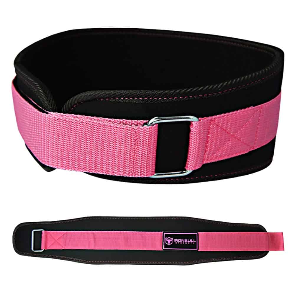 Cinturón de levantamiento de pesas para -Negro/Rosa - Imagen 4