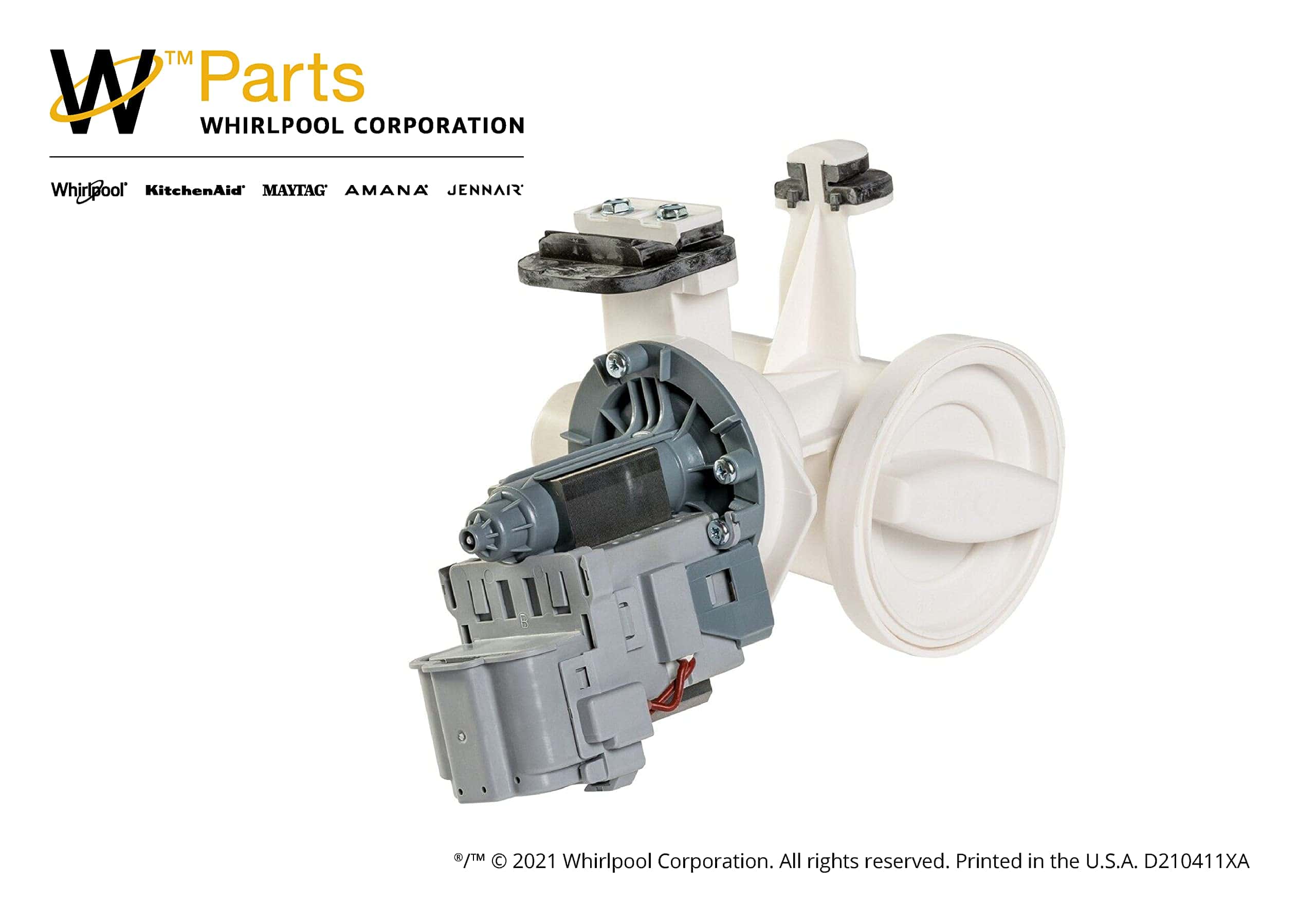 Bomba de drenaje para lavadora Whirlpool WPW10730972, color - Imagen 5