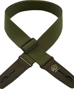 Correa de guitarra LOCK-IT en algodón verde oliva con