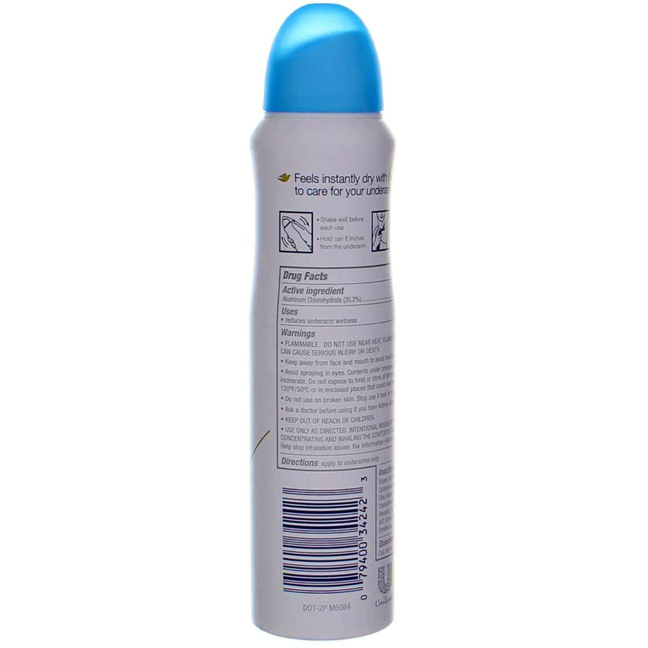 Desodorante Antitranspirante en Spray Dove Nourished - Imagen 3