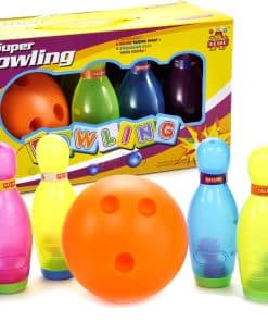 Set de Bolos Coloridos Deluxe de 9'' con Bola de Bolos de