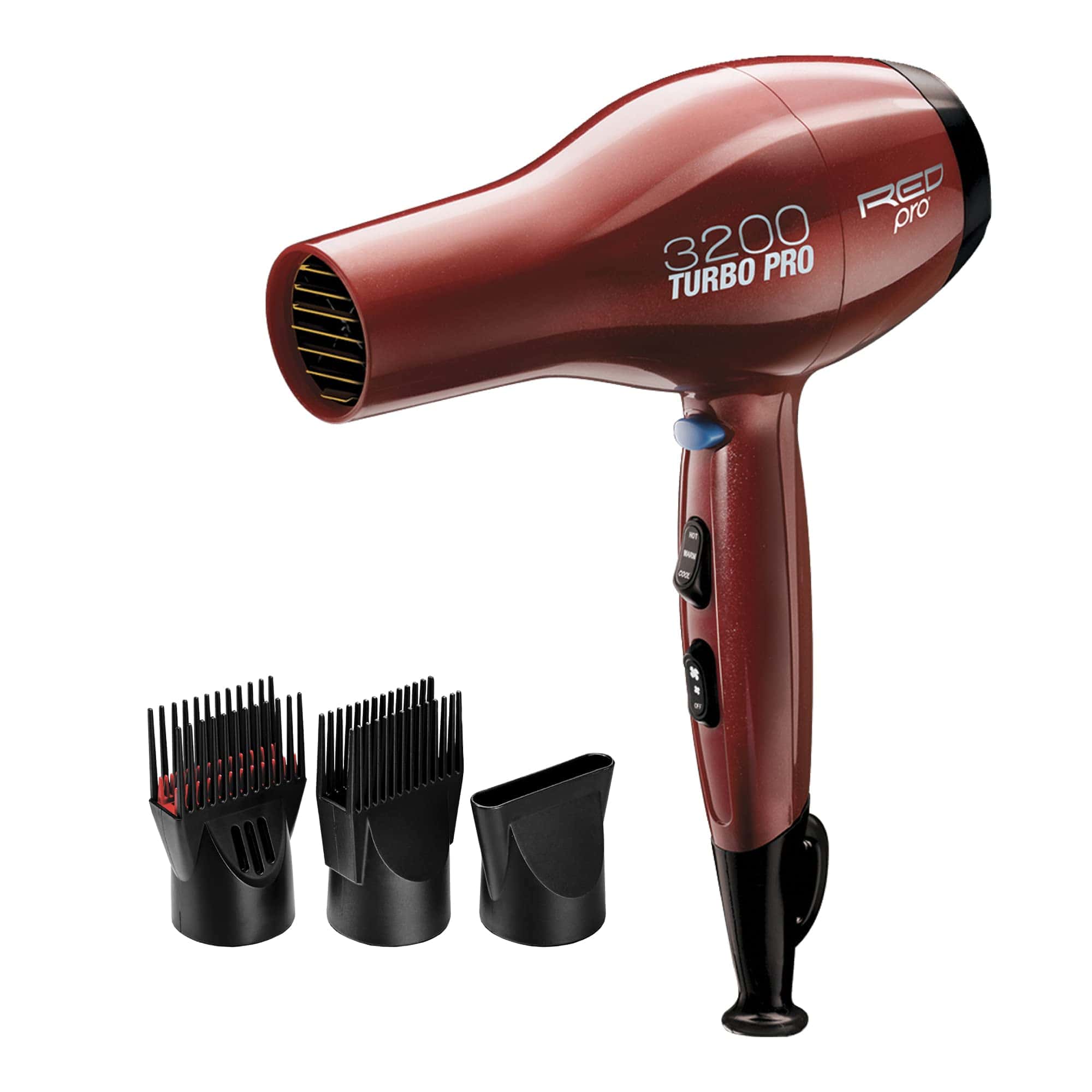 Secador de cabello RED PRO 3200 Turbo Pro Detangler AC, 3