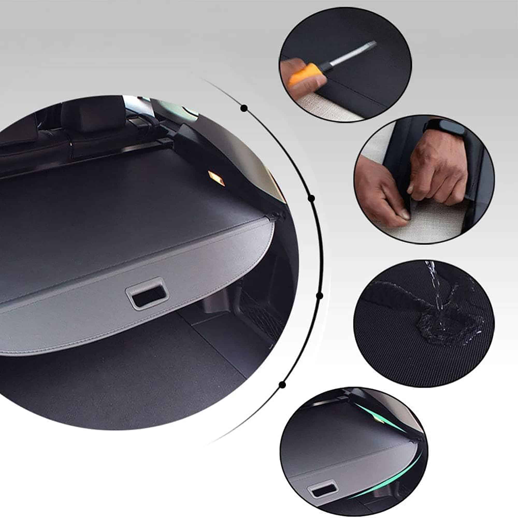 Cubierta de carga retráctil kaungka compatible con VW - Imagen 7