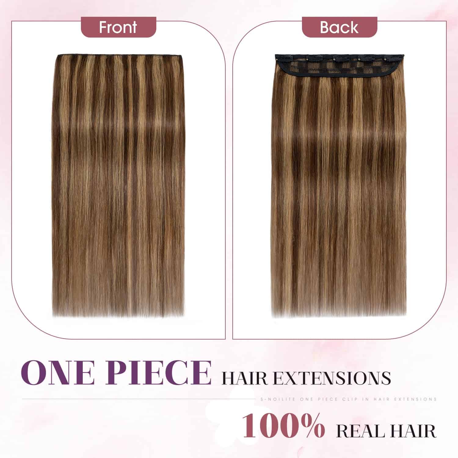 Extensiones de Cabello Humano de Clip S-noilite Una Pieza - Imagen 4