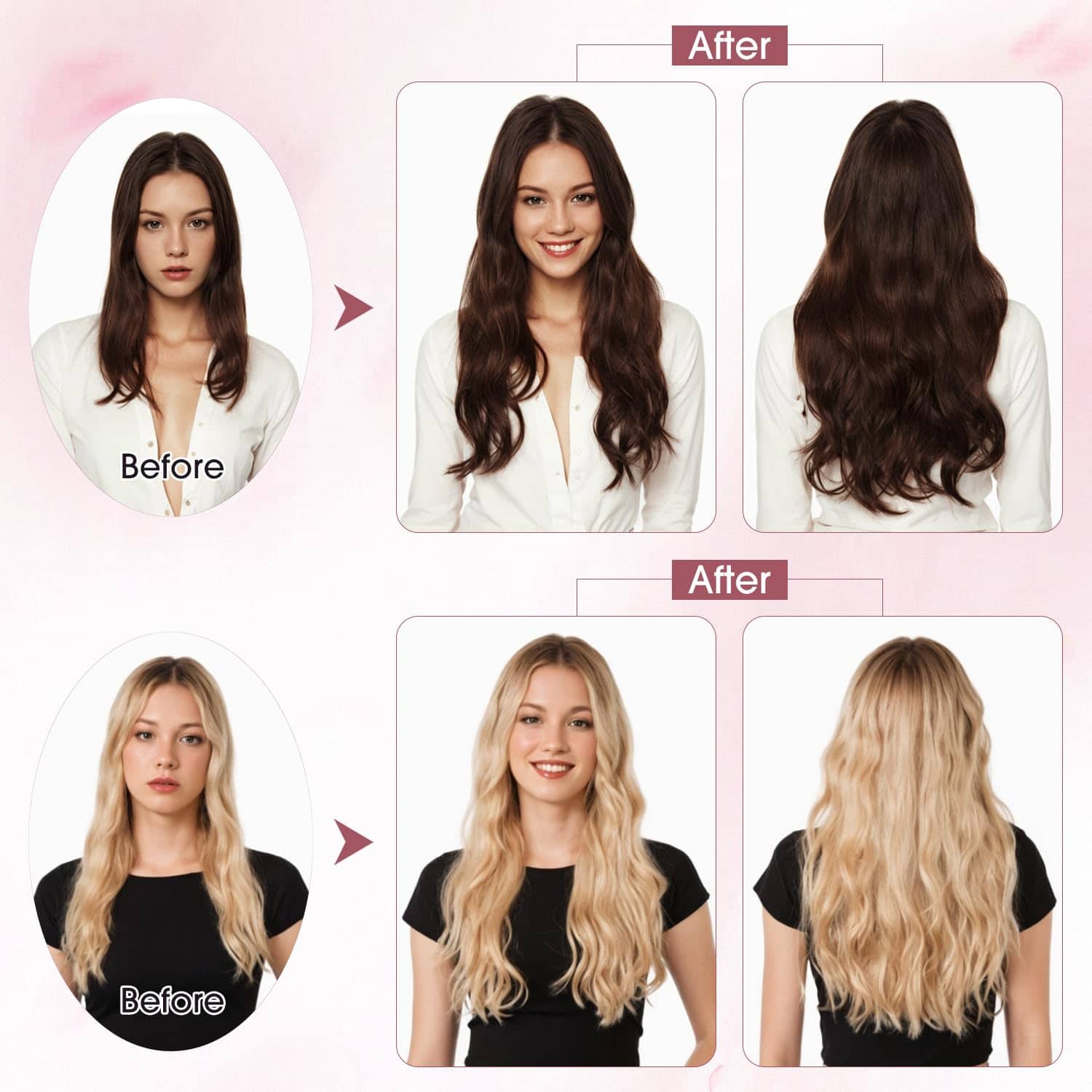 Extensiones de Cabello Humano de Clip S-noilite Una Pieza - Imagen 8