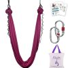 Kit de Hamaca de Yoga Aéreo F.Life Incluye -Borgoña