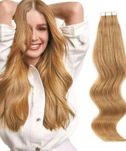 Extensiones de Cabello con Adhesivo Invisible de Piel