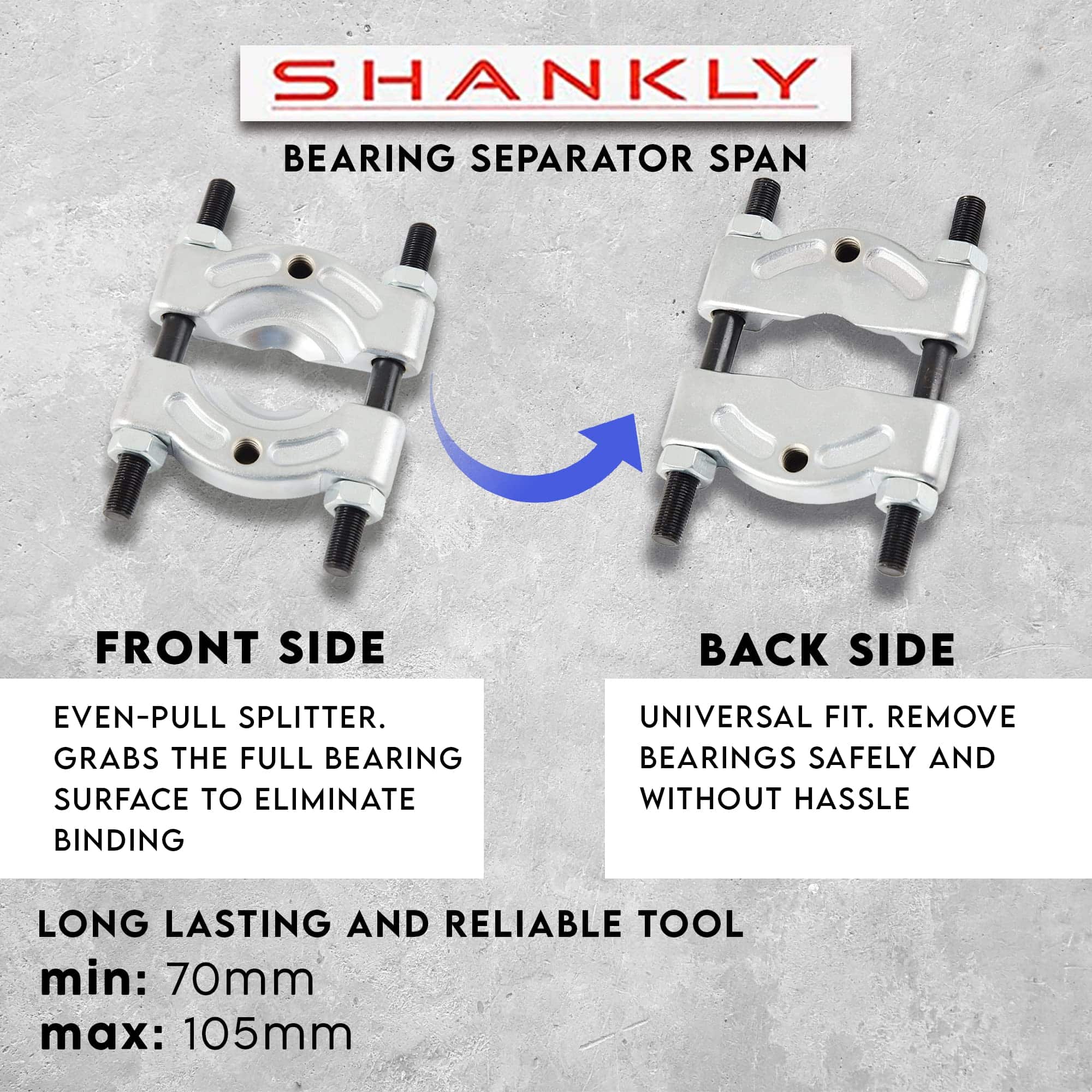 Separador de rodamientos o extractor de -75-105mm) - Imagen 3