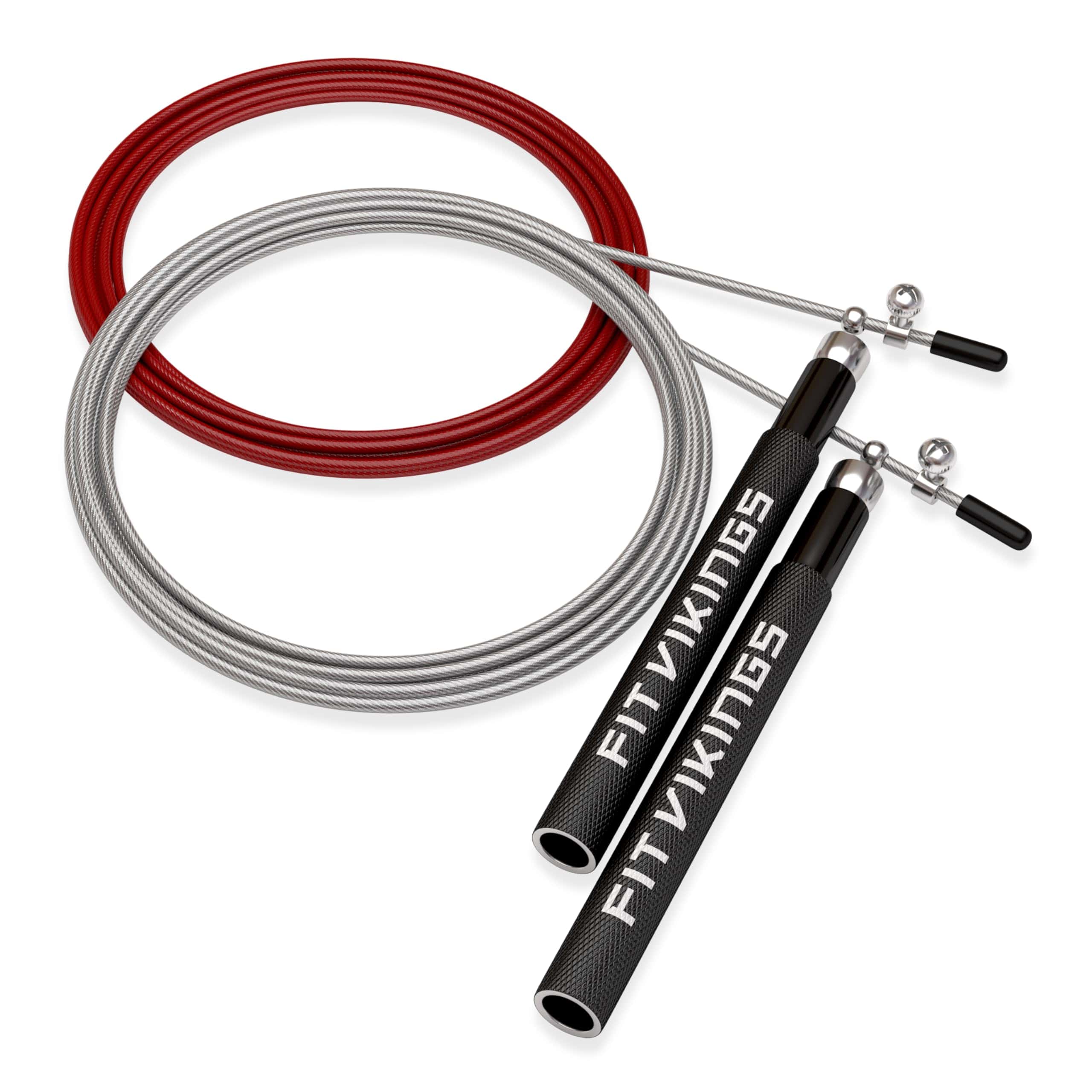 Cuerdas para saltar para fitness con 2 cables para saltar -