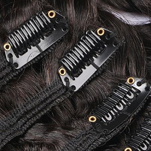 Extensiones de Cabello Natural Ondulado Clip en Pelo Humano - Imagen 6
