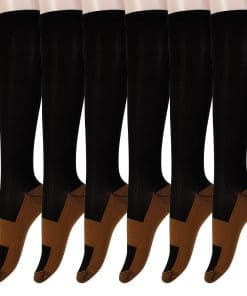 Calcetines de compresión de cobre graduados 6 pares, medias