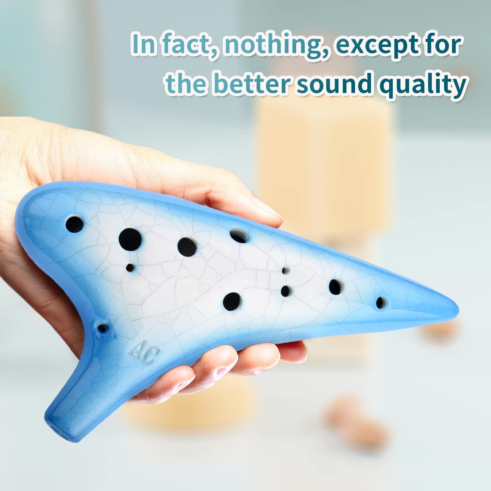 Ocarina Dulce Joy of Wood Thrush 12 Agujeros en C con - Imagen 4