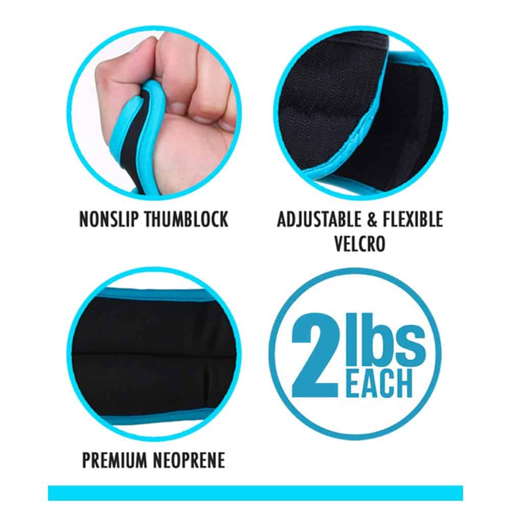 Set de Pesas para Muñecas 4lb (2lbs Cada Uno) Peso de Brazo - Imagen 5