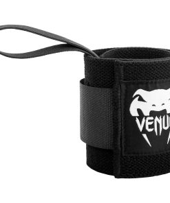 Muñequeras de levantamiento Venum Hyperlift (1 par), Negro