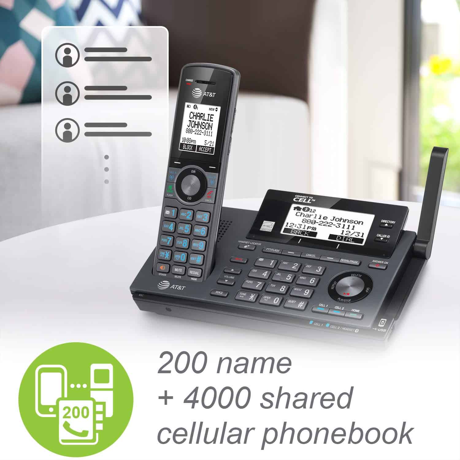 Teléfono inalámbrico expandible AT&T CLP99387 DECT 6.0 con - Imagen 9