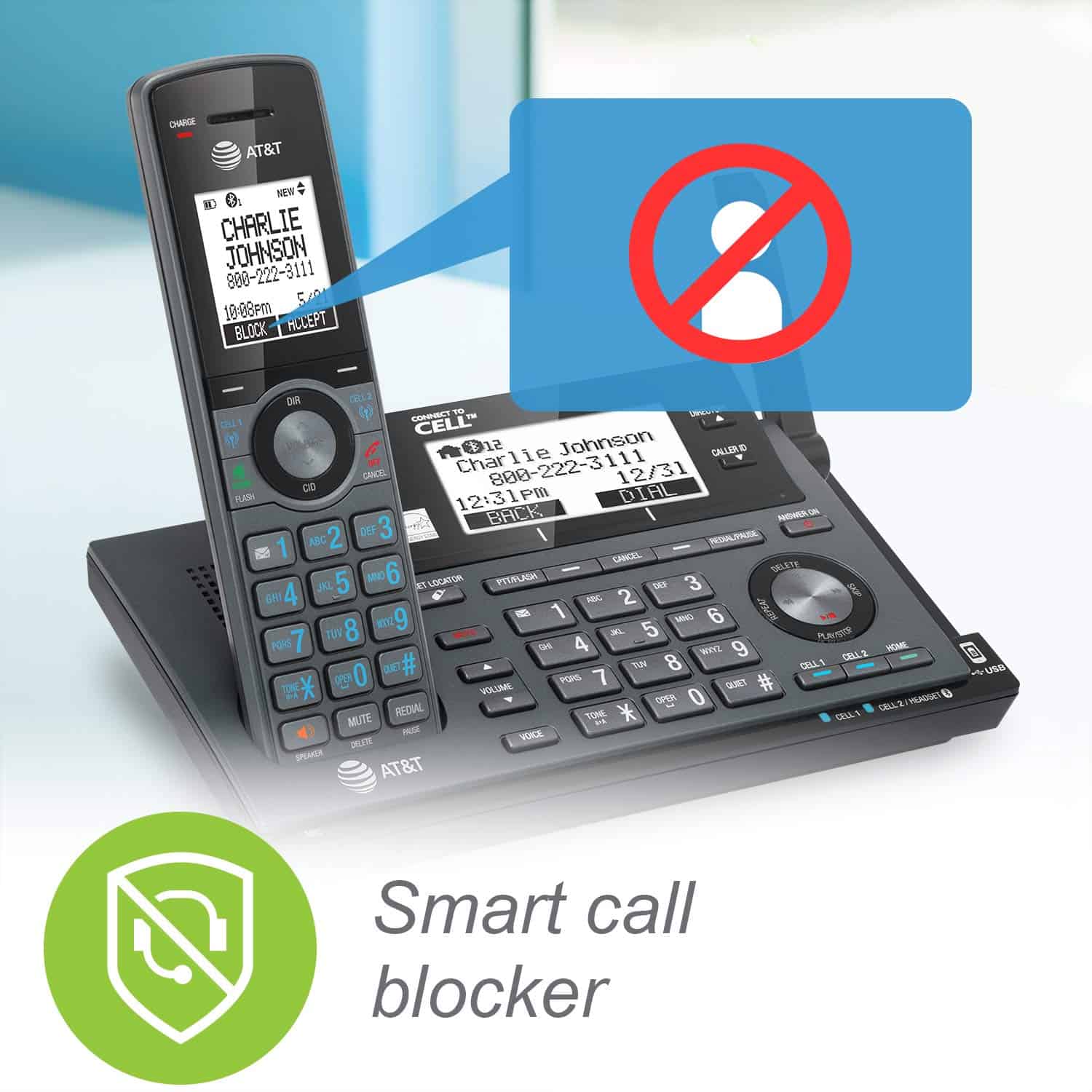 Teléfono inalámbrico expandible AT&T CLP99387 DECT 6.0 con - Imagen 4