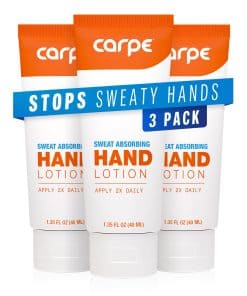 Crema Absorbente de Sudor Carpe para Manos (Paquete de 3),