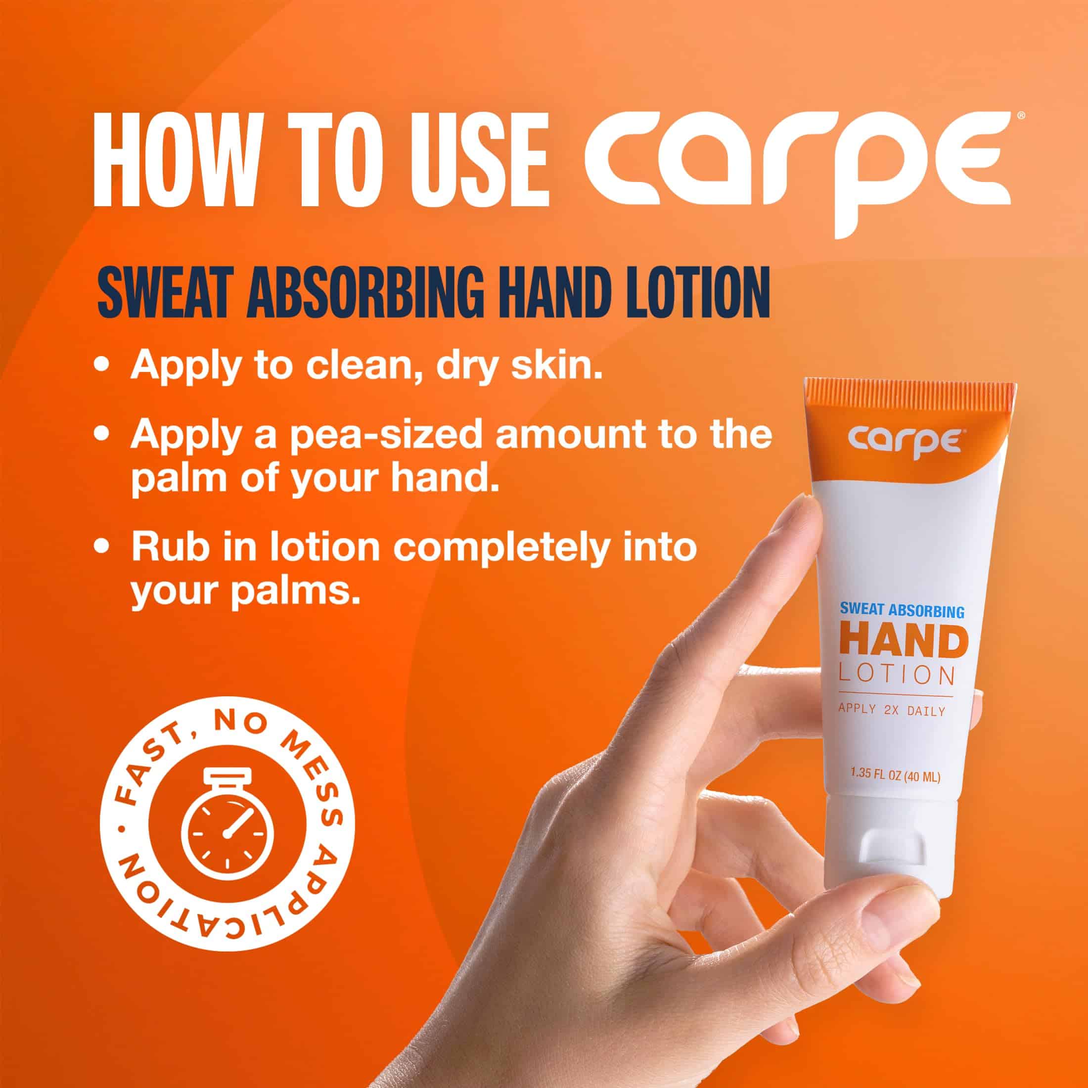 Crema Absorbente de Sudor Carpe para Manos (Paquete de 3), - Imagen 5