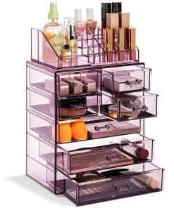 Organizador de maquillaje y joyas -Morado