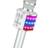 Micrófono de Karaoke Inalámbrico Bluetooth -Plata