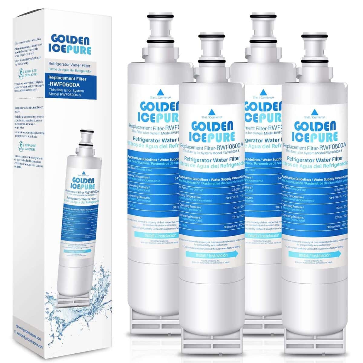 Filtro de Agua para Refrigerador GOLDEN ICEPURE 4396508 -