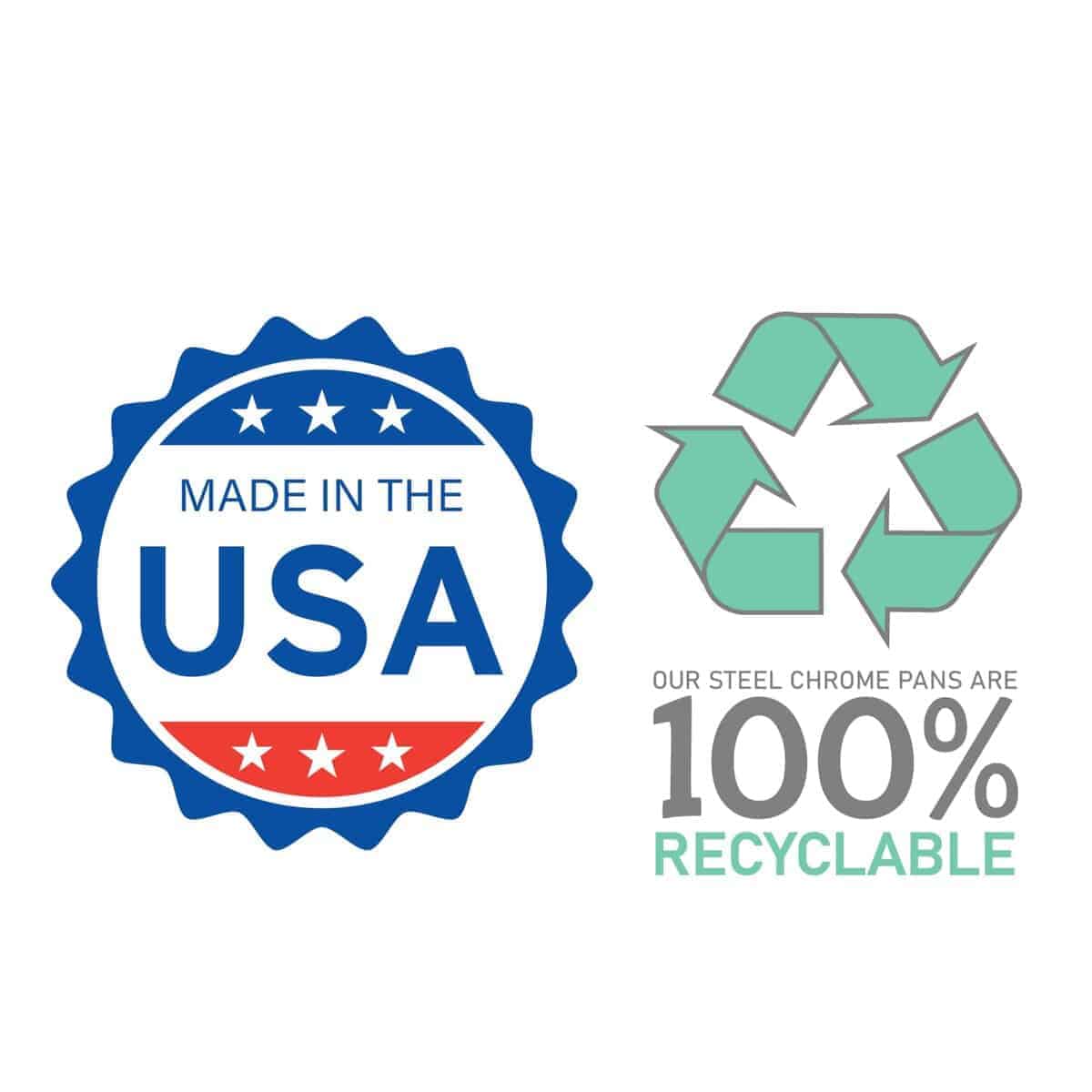 Juego de sartenes cromados Made in the USA de Kitchen - Imagen 4
