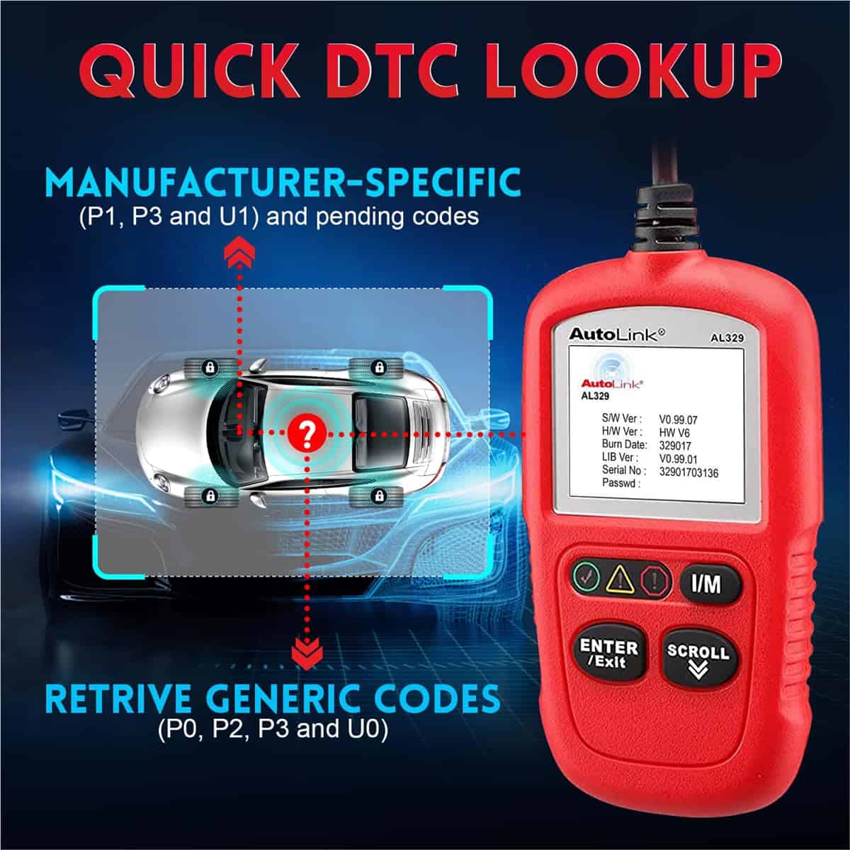 Autel Autolink Al329(Actualizado AL319) Lector de Códigos - Imagen 9