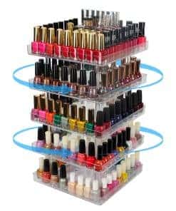 JACKCUBE DESIGN 5 Tier Clear Nail Polish 360 Rotating