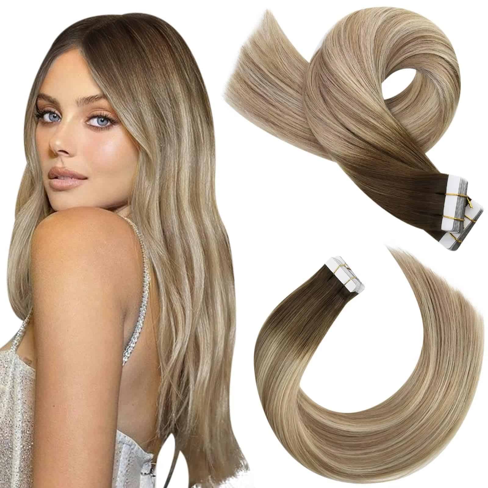 Extensiones de Cabello Humano Moresoo Tape in Ombre